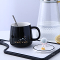 Ceramic coffee mug mobile phone holder ceramic cup